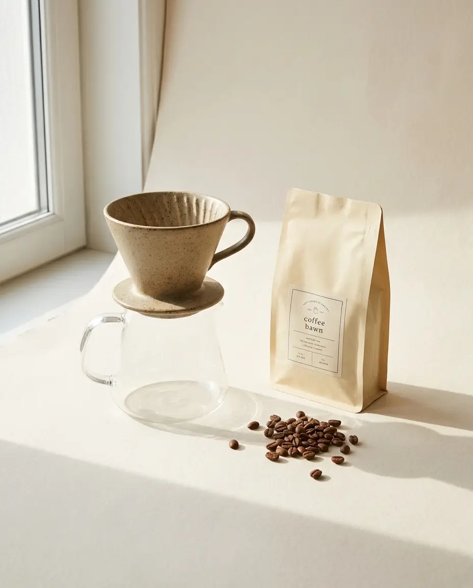 Frisch gebrühter KONTUR-Kaffee mit Handfilter